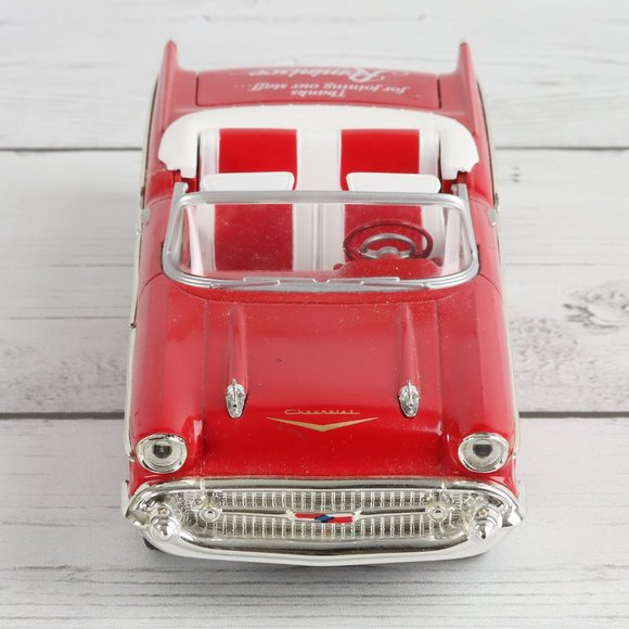Vintage 1957 Red Chevy Convertible Reminisce Bank Key Liberty Classics - Picture 3 of 10